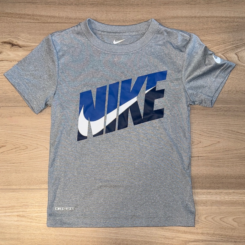 Nike Kids Blue/ Gray Logo Tee